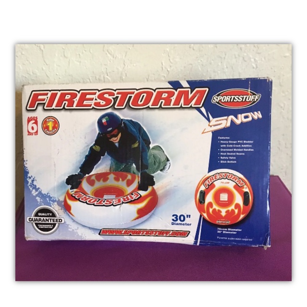 Sportstuff Firestorm 30" Snow Tube Sledding Heavy Gauge PVC Water Tube